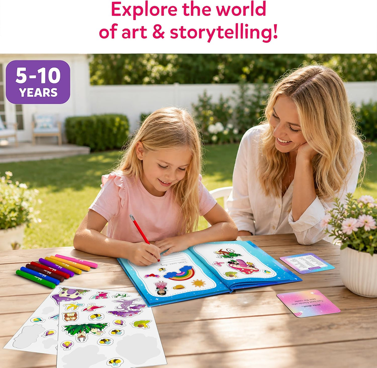 Skillmatics Storybook Art Kit – Unicorns & Princesses, Craft & Writing Kit