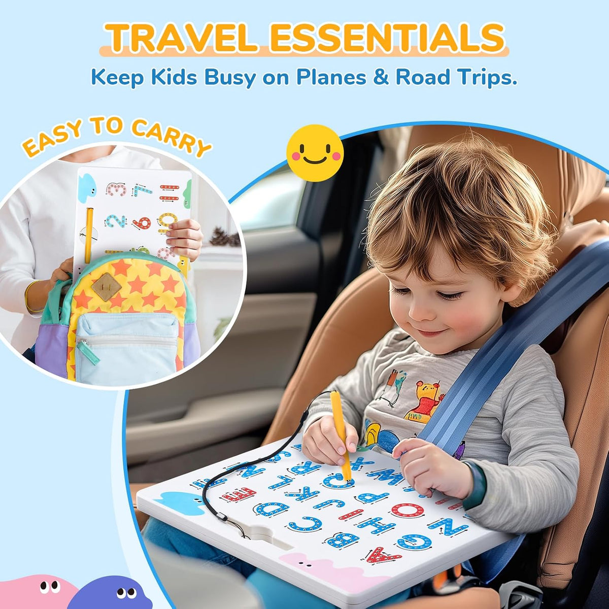 JoyCat Magnetic Letter and Number Tracing Board Set, ABC and Numbers 1-20