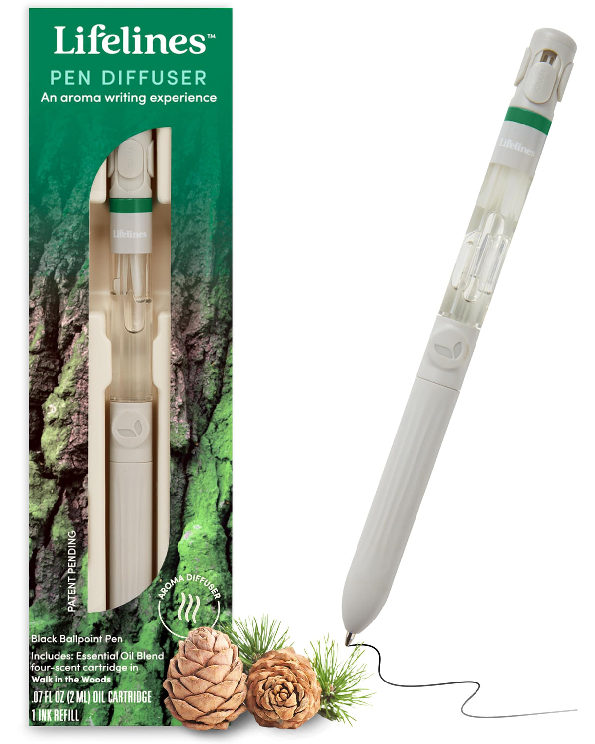 Lifelines Pen Diffuser Set, 3-Pack Natures Escape - 1mm Black Ballpoint Pen