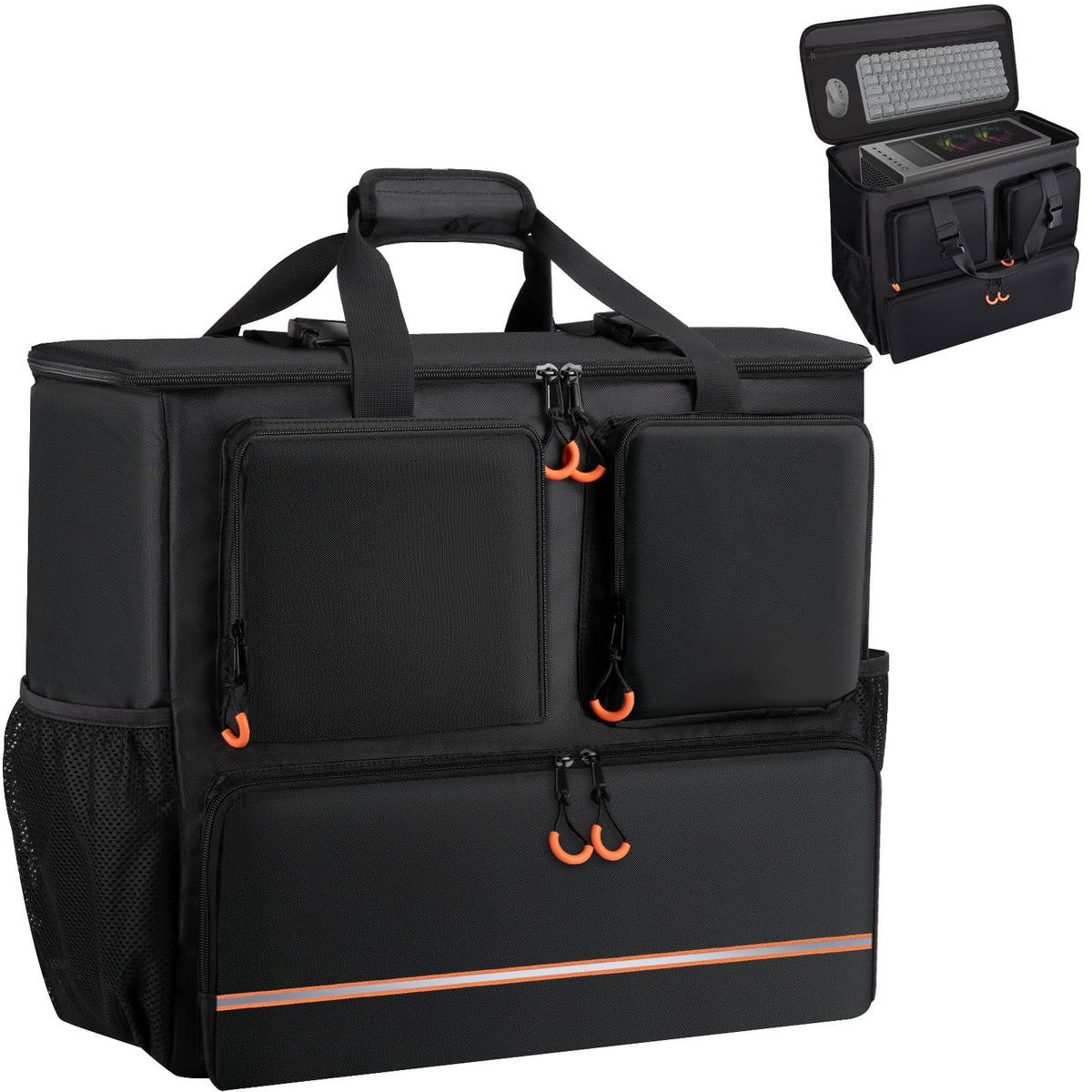 Computer Desktop Tower Large Carrying Case, PC Travel Case