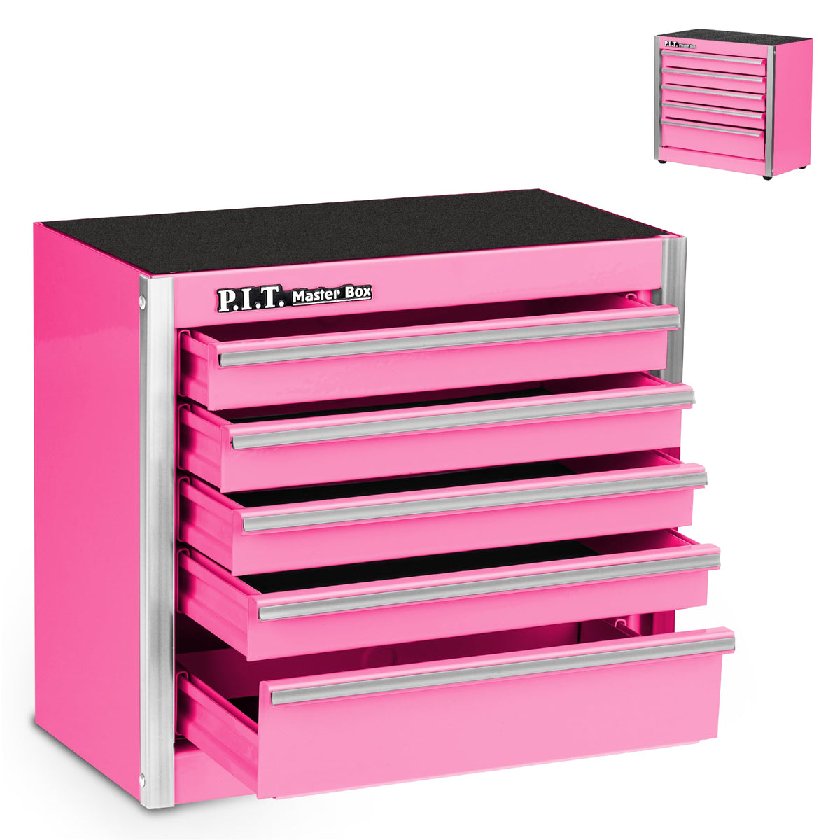 P.I.T. Mini Tool Box,3 Drawers Small Metal Toolbox for Tools Storage,White