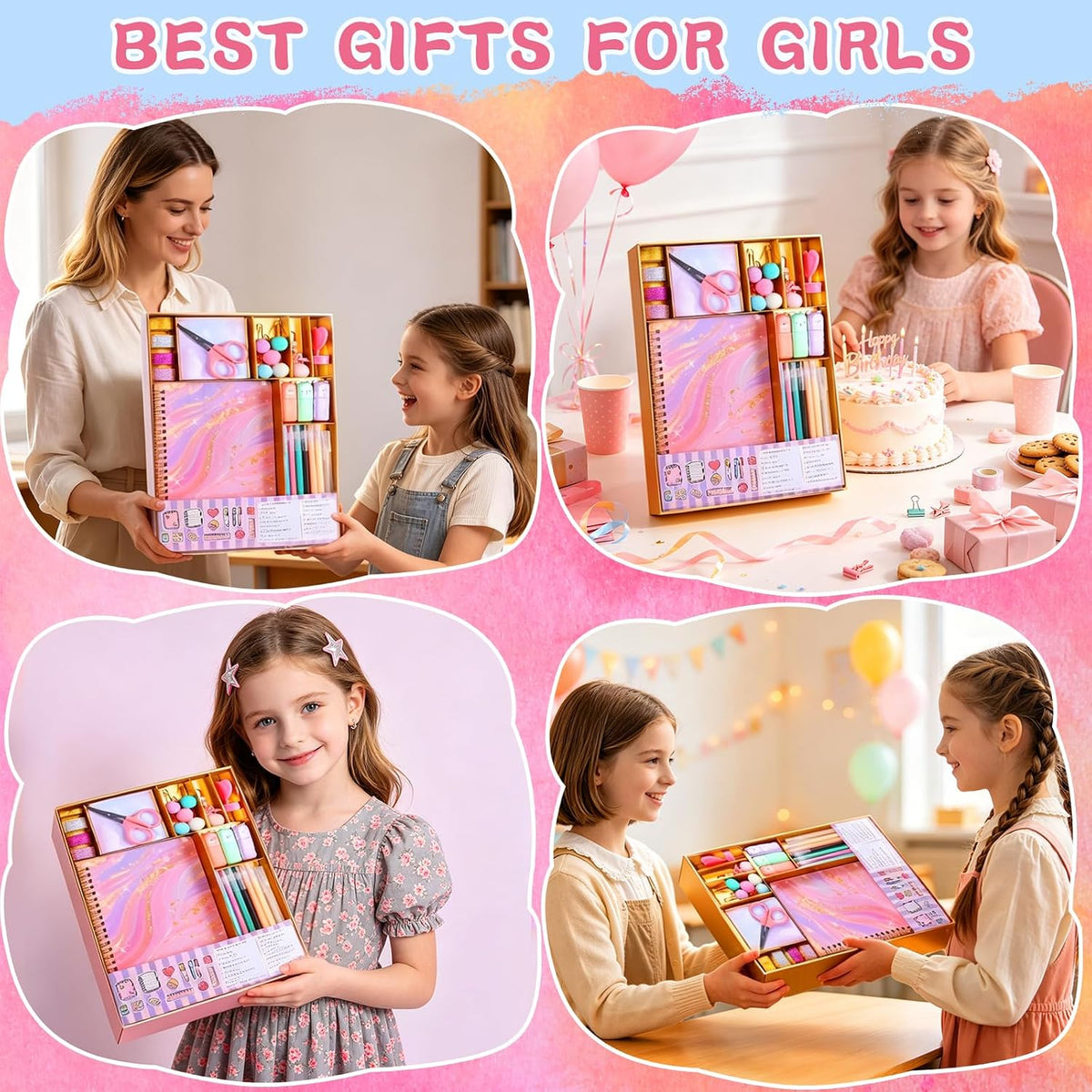 250PCS Diy journal kit 8 7 9 10 11 12 year old girl gift scrapbook supplies