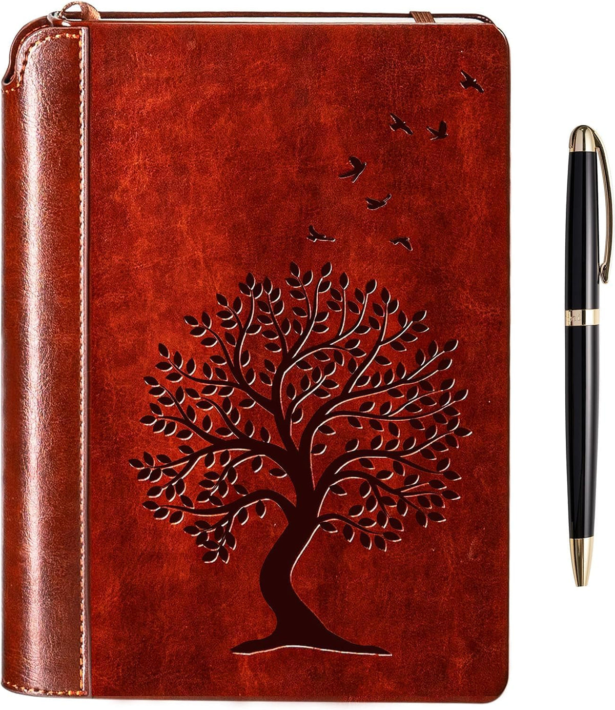 SETTINI® Vegan Leather Journal Gift Set with Pen 192 Pages, Compass