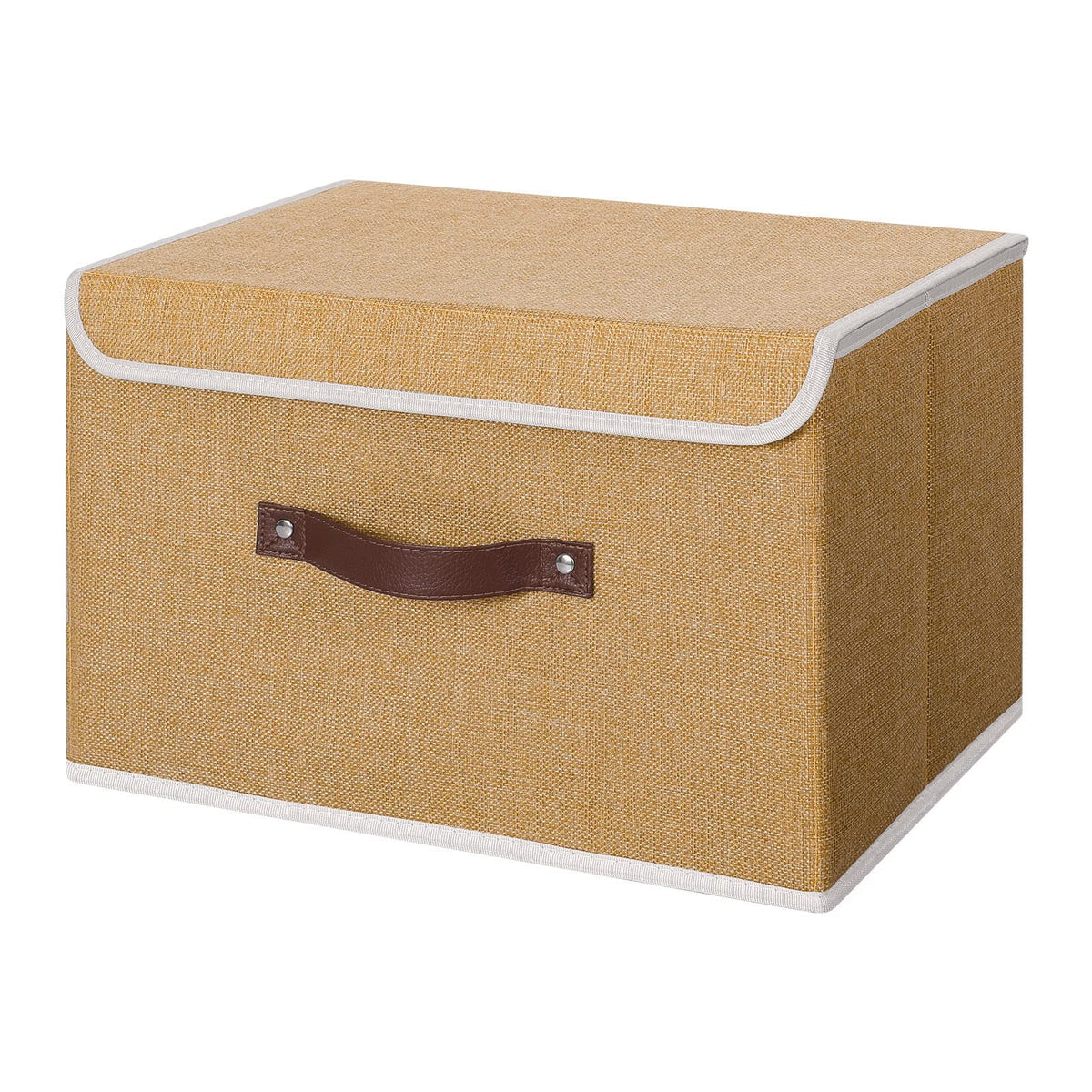ANMINY Fabric Storage Box Bins with Lids, Green, 10"x8"x7"