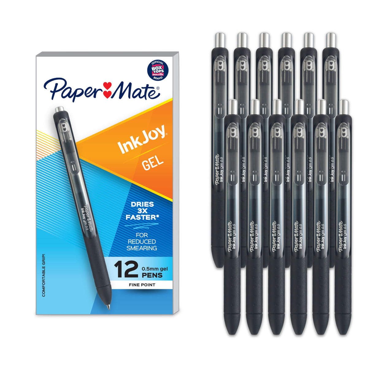 Paper Mate InkJoy Gel Pens, Fine Point (0.5mm), Assorted Colors, 14 Count - Back to School, Teacher Supplies, Writing, Journaling