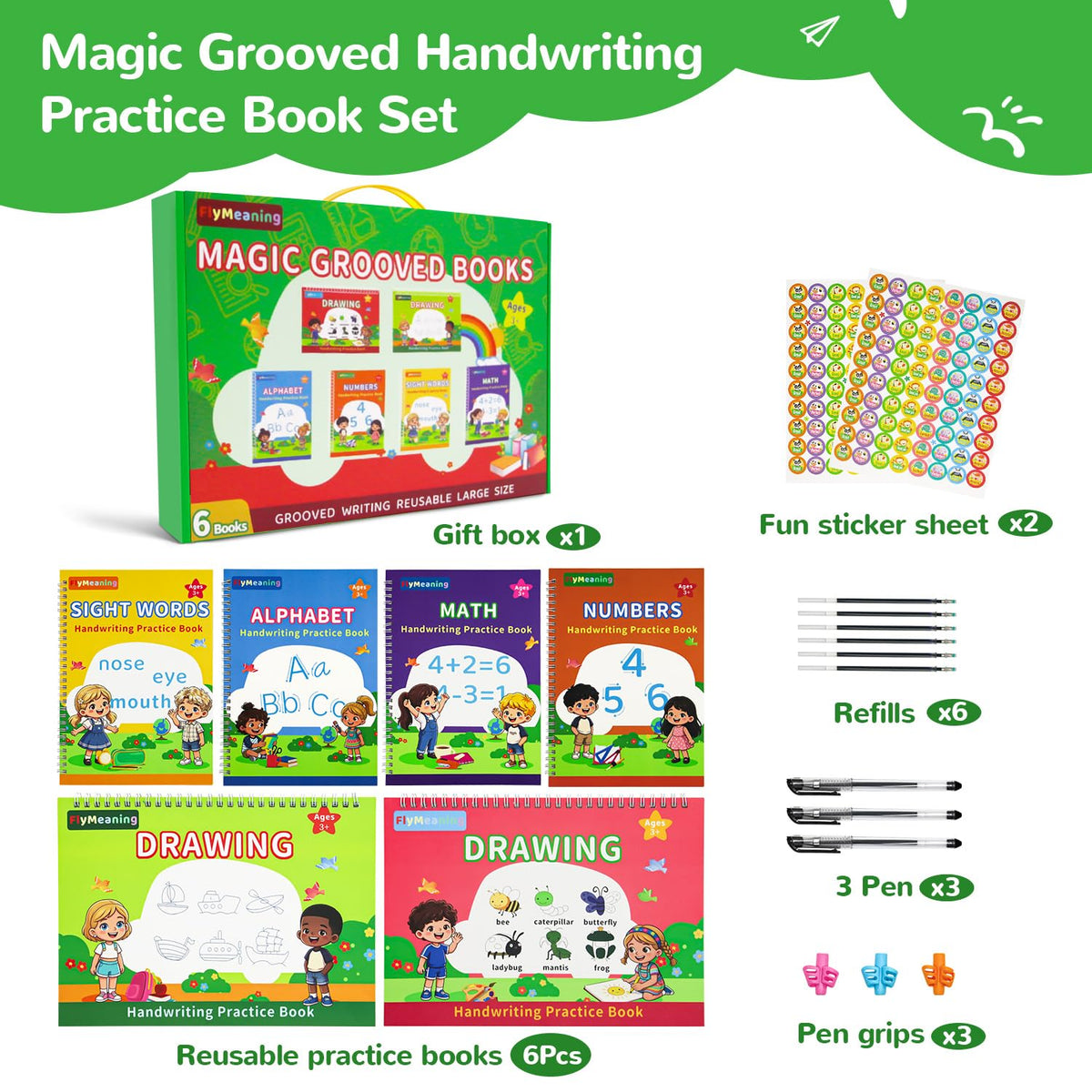 Magic Grooved Writing Practice for Kids Ages 3-5