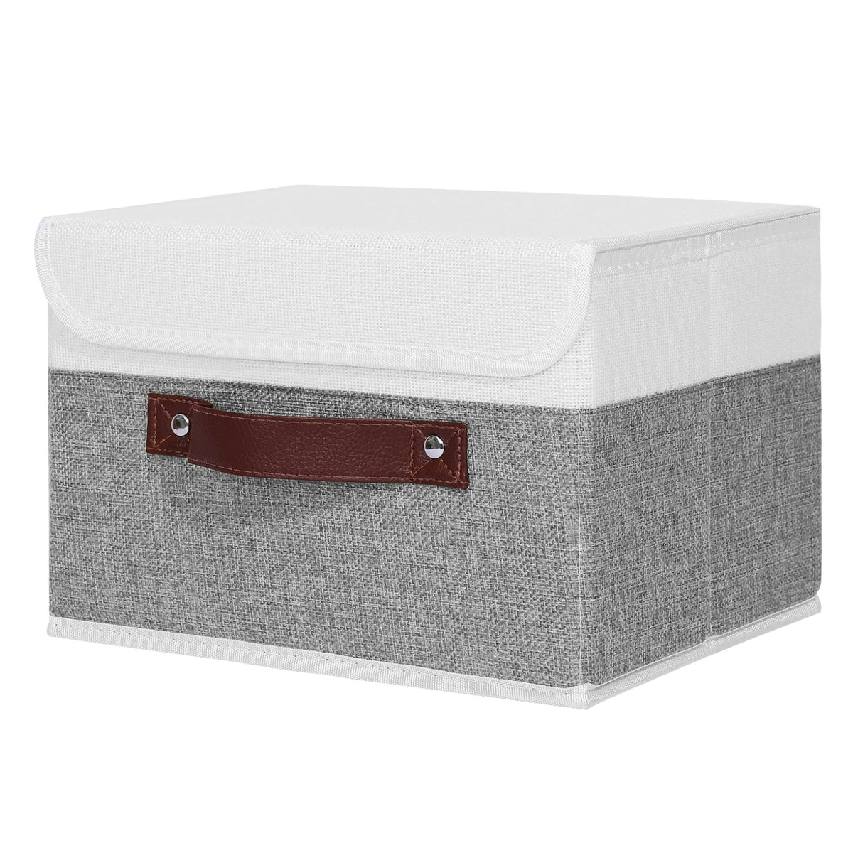 ANMINY Fabric Storage Box Bins with Lids, Green, 10"x8"x7"