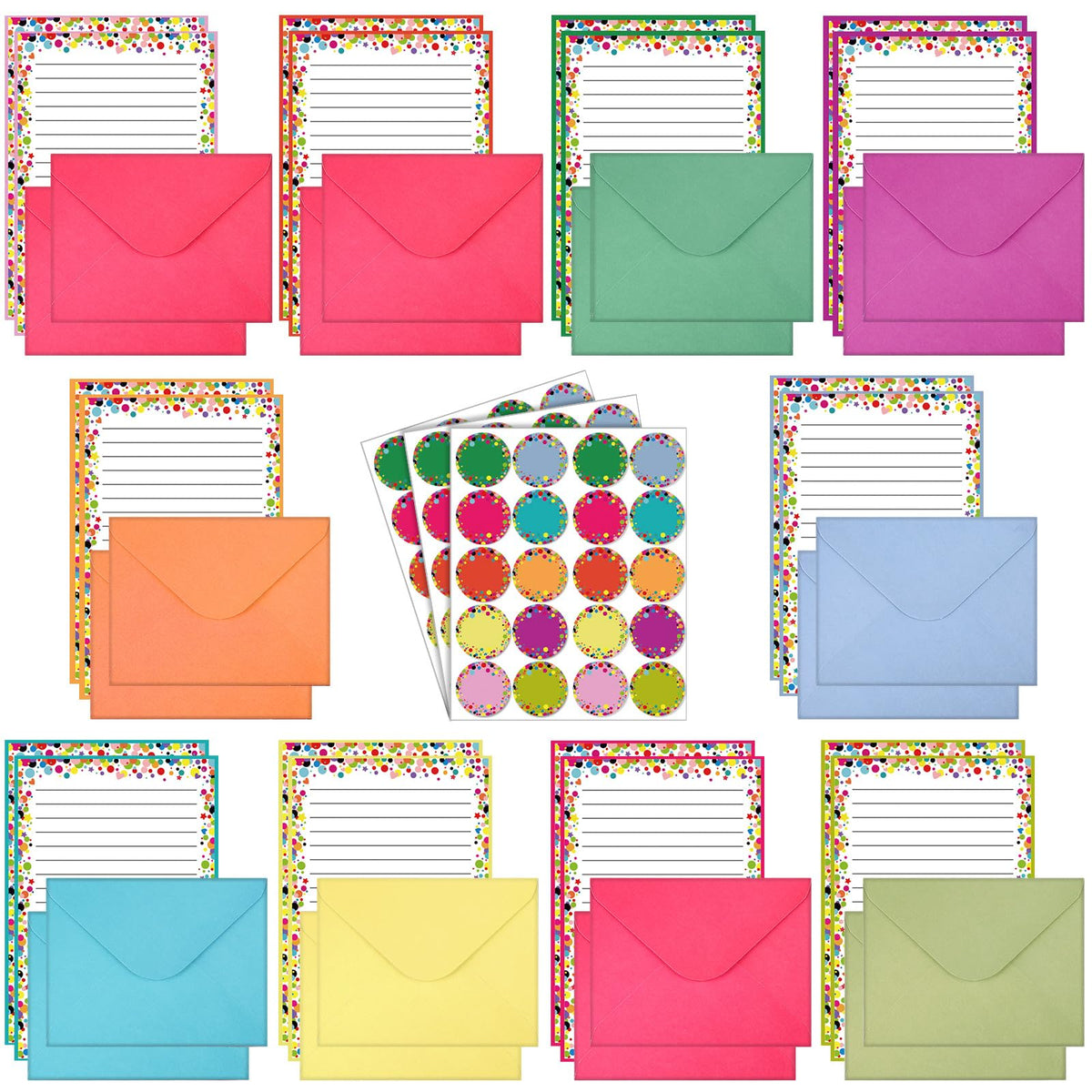TaoBary 160 Pcs Vintage Floral Stationery Paper and Envelopes Set