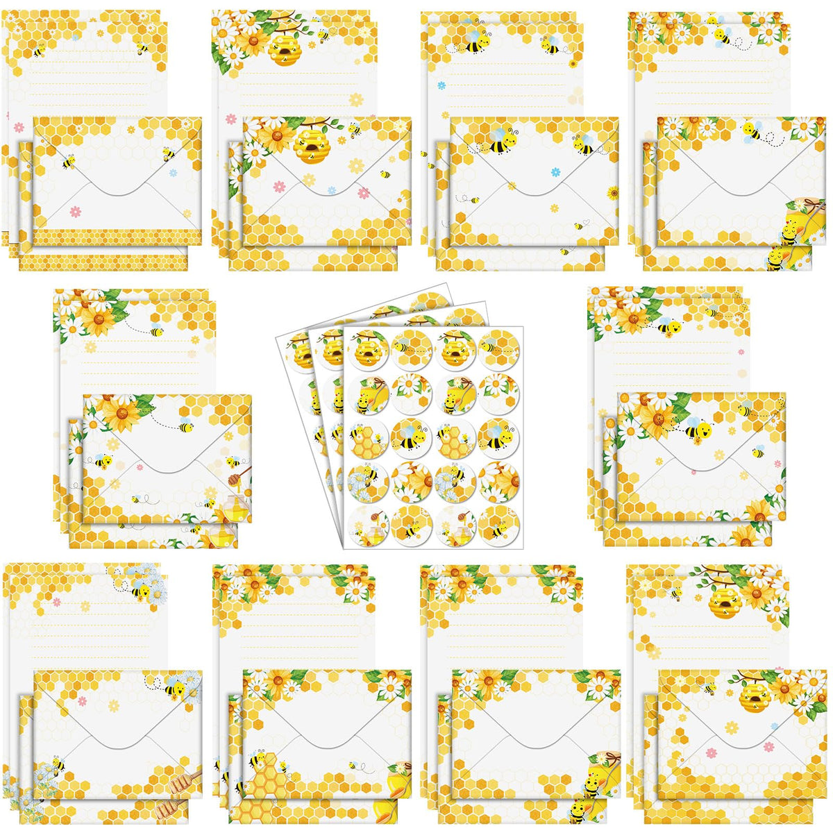 TaoBary 160 Pcs Vintage Floral Stationery Paper and Envelopes Set