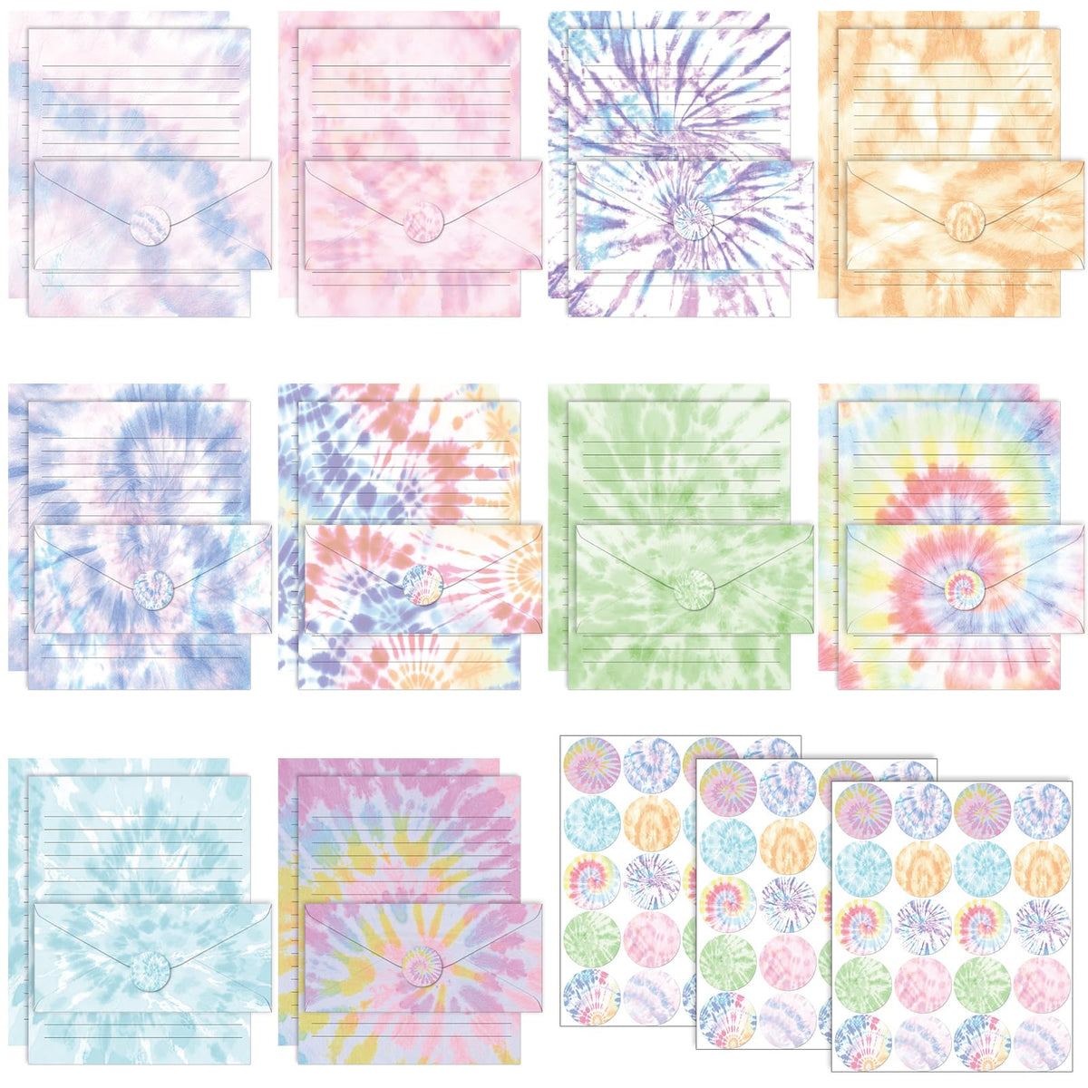 TaoBary 160 Pcs Vintage Floral Stationery Paper and Envelopes Set