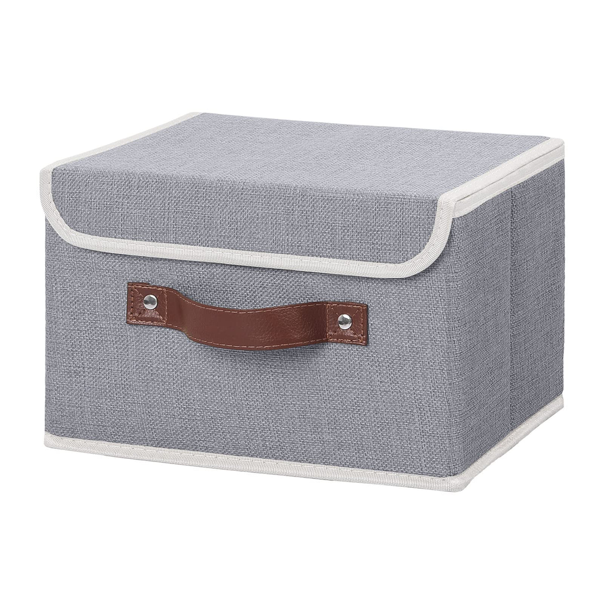 ANMINY Fabric Storage Box Bins with Lids, Green, 10"x8"x7"