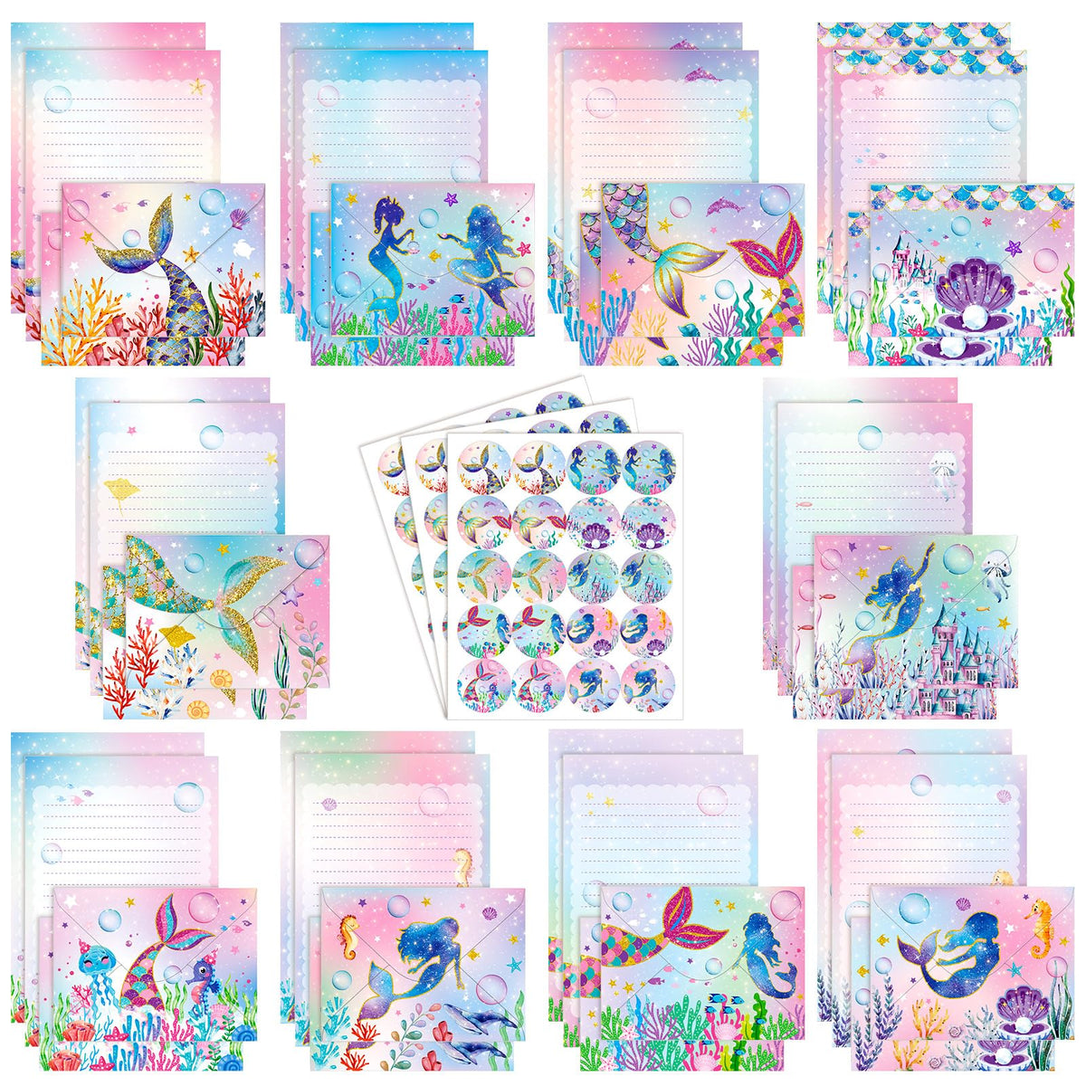 TaoBary 160 Pcs Vintage Floral Stationery Paper and Envelopes Set