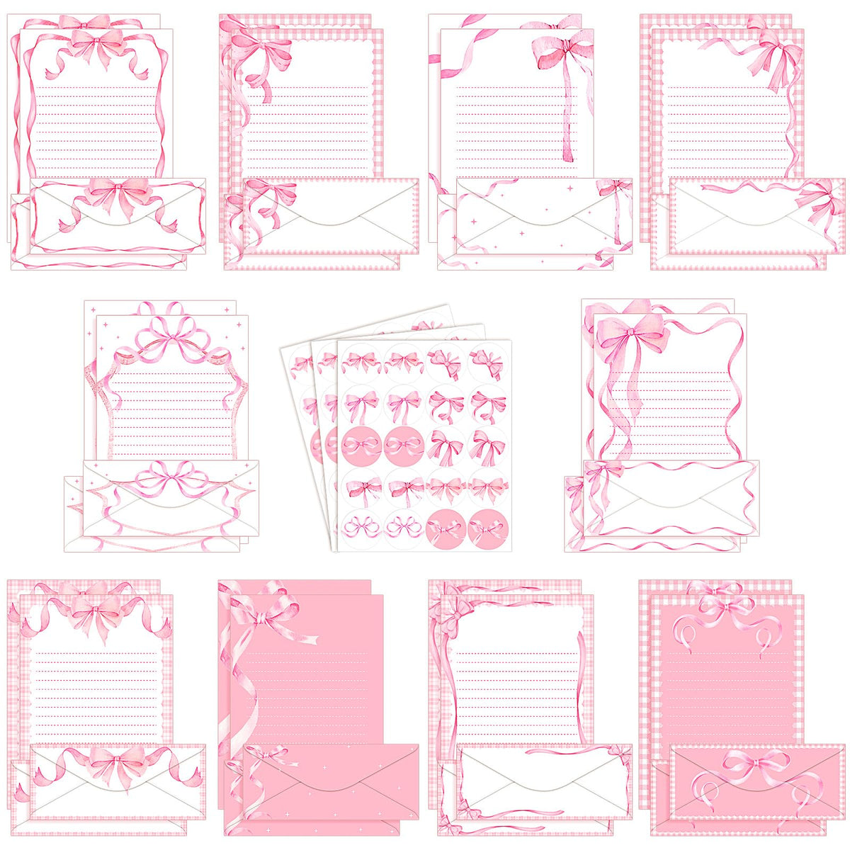 TaoBary 160 Pcs Vintage Floral Stationery Paper and Envelopes Set