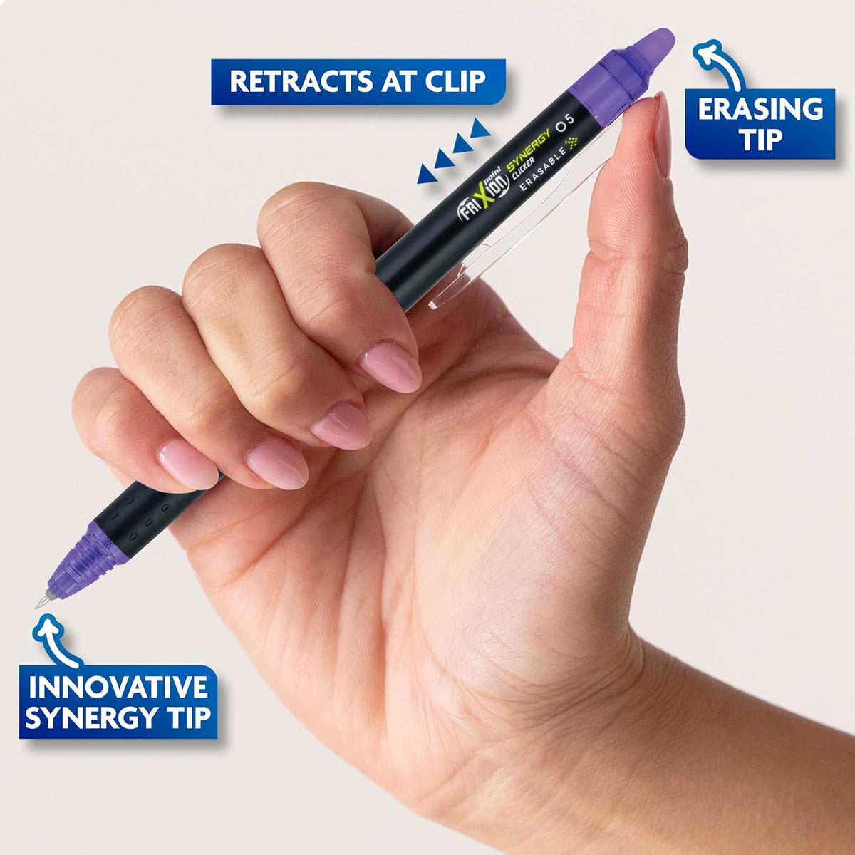 PILOT FriXion Synergy Clicker Erasable Pens, Pack of 10, Assorted Colors
