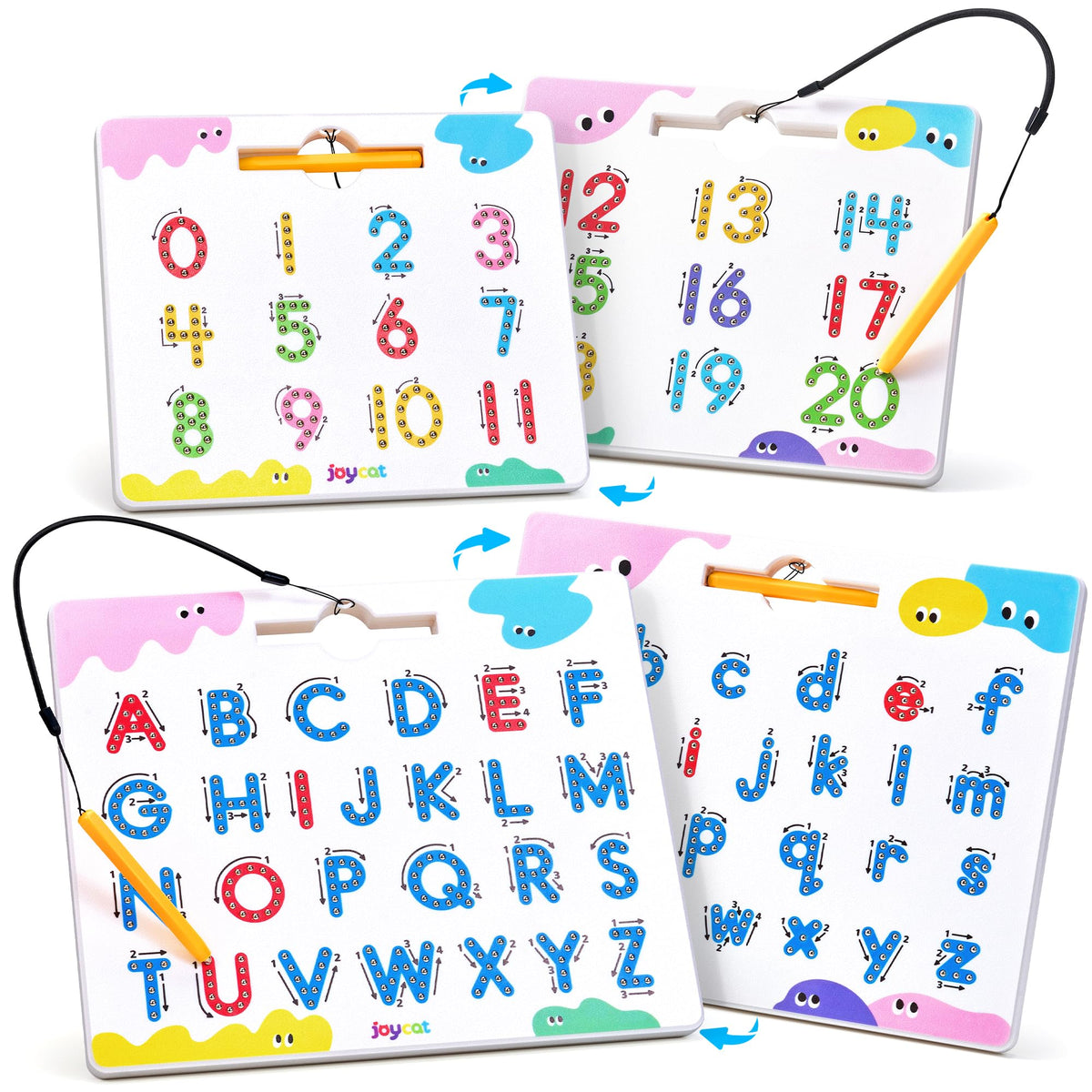 JoyCat Magnetic Letter and Number Tracing Board Set, ABC and Numbers 1-20