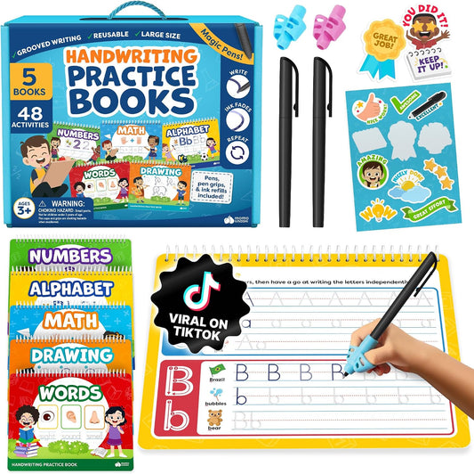 Magic Grooved Writing Practice Books for Kids 3-7