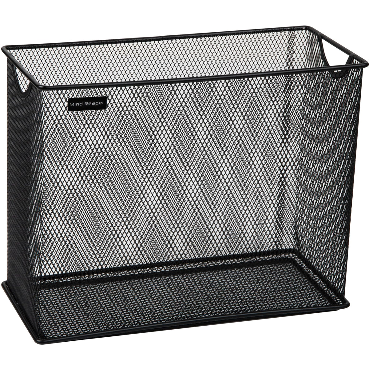 Mind Reader Vertical File Storage, Desktop Organizer, Hanging Files, Office, Metal Mesh, 12.25"L x 5.5"W x 10"H, Black