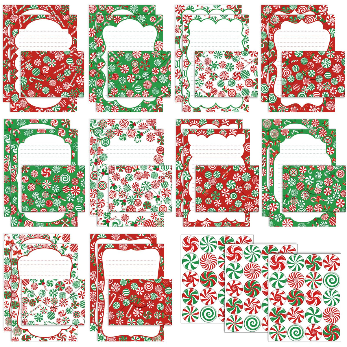 TaoBary 160 Pcs Vintage Floral Stationery Paper and Envelopes Set
