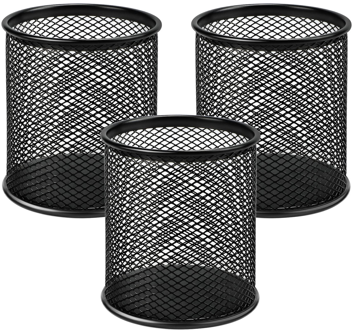 MaxGear Pen Holder for Desk 2 Pack, Mesh Metal 5.4’’, Makeup Brush Holders
