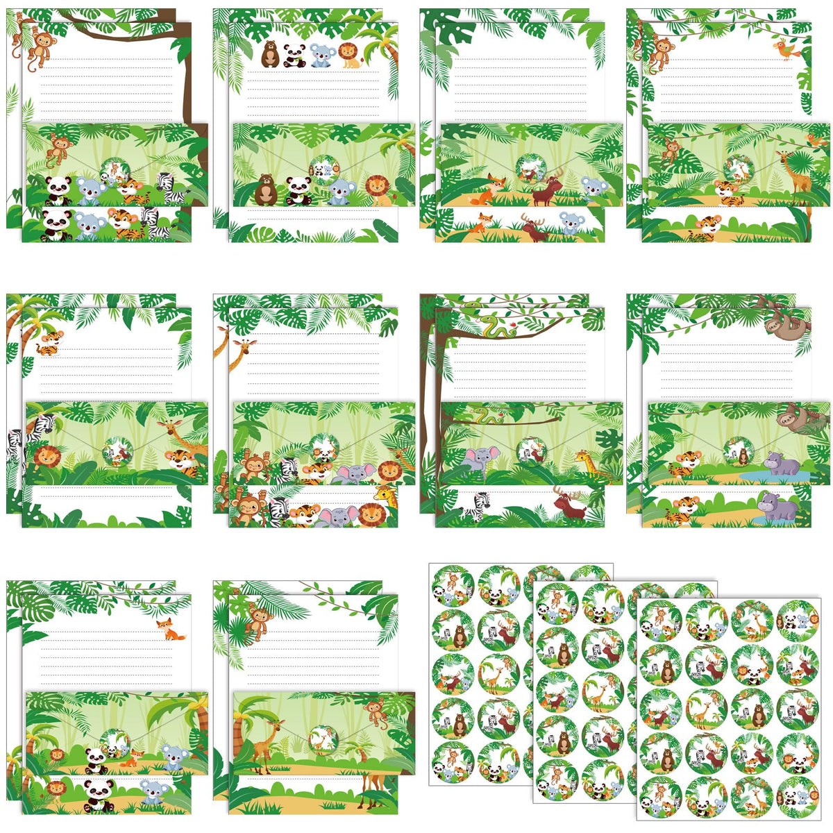 TaoBary 160 Pcs Vintage Floral Stationery Paper and Envelopes Set