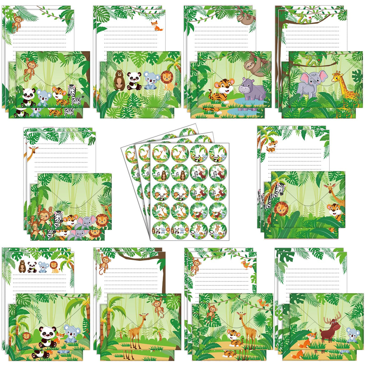 TaoBary 160 Pcs Vintage Floral Stationery Paper and Envelopes Set