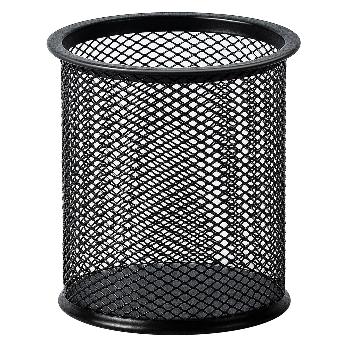 Amazon Basics Mesh Pen Holder and Desktop Desk Organizer, Office Caddy Storage for Writing Utensils, 9.1 x 5.9 x 5.5 inches, Black