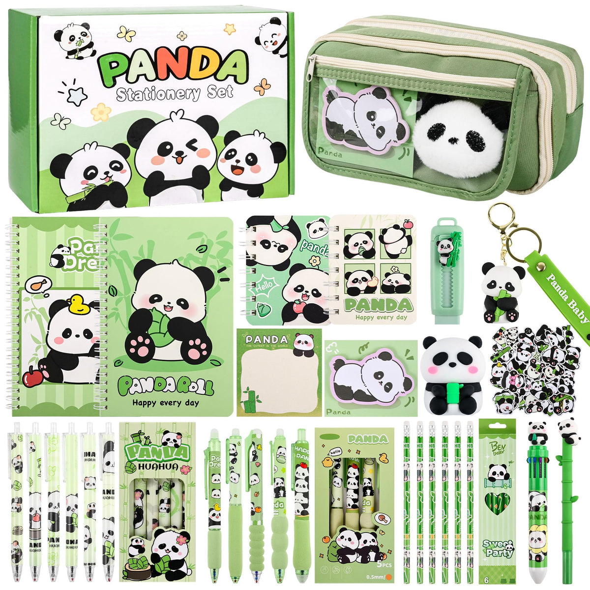 Ulema Cute Black Cat Gifts for Women,30Pcs Stationery Set Birthday Gifts for Boys Girls Back to School and Kawaii Classroom Office Supplies with Black Cat BallPoint Pen, Pencils, Sticky Notes etc.