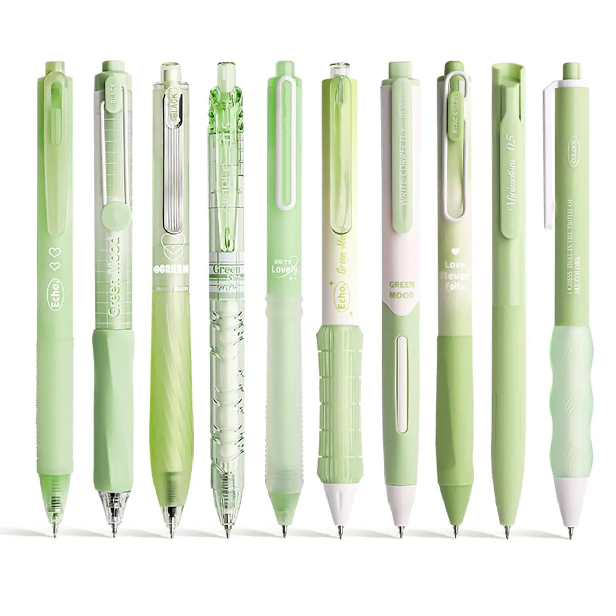 10pcs/set Retractable Quick-Dry Black Ink Gel Pens, Student School Writing Pen, College Student Pen, Note Taking Pens, Office Stationery & Supplies #GLOBAL PICKS