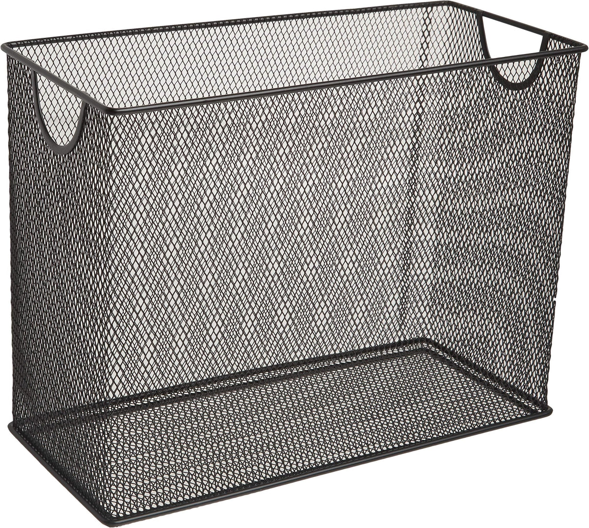 U Brands Desktop Hanging File Organizer, Metal, Black, Letter Size
