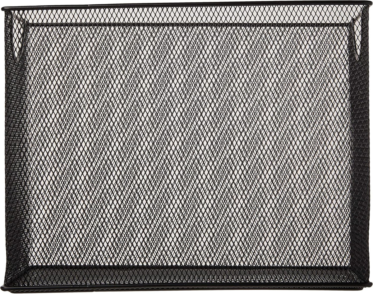 U Brands Desktop Hanging File Organizer, Metal, Black, Letter Size