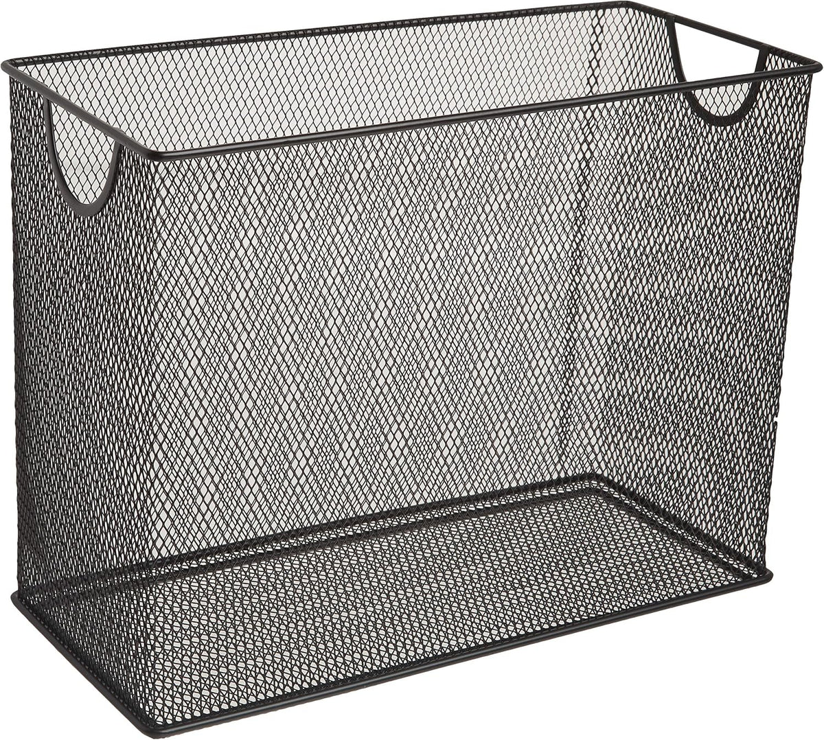 U Brands Desktop Hanging File Organizer, Metal, Black, Letter Size