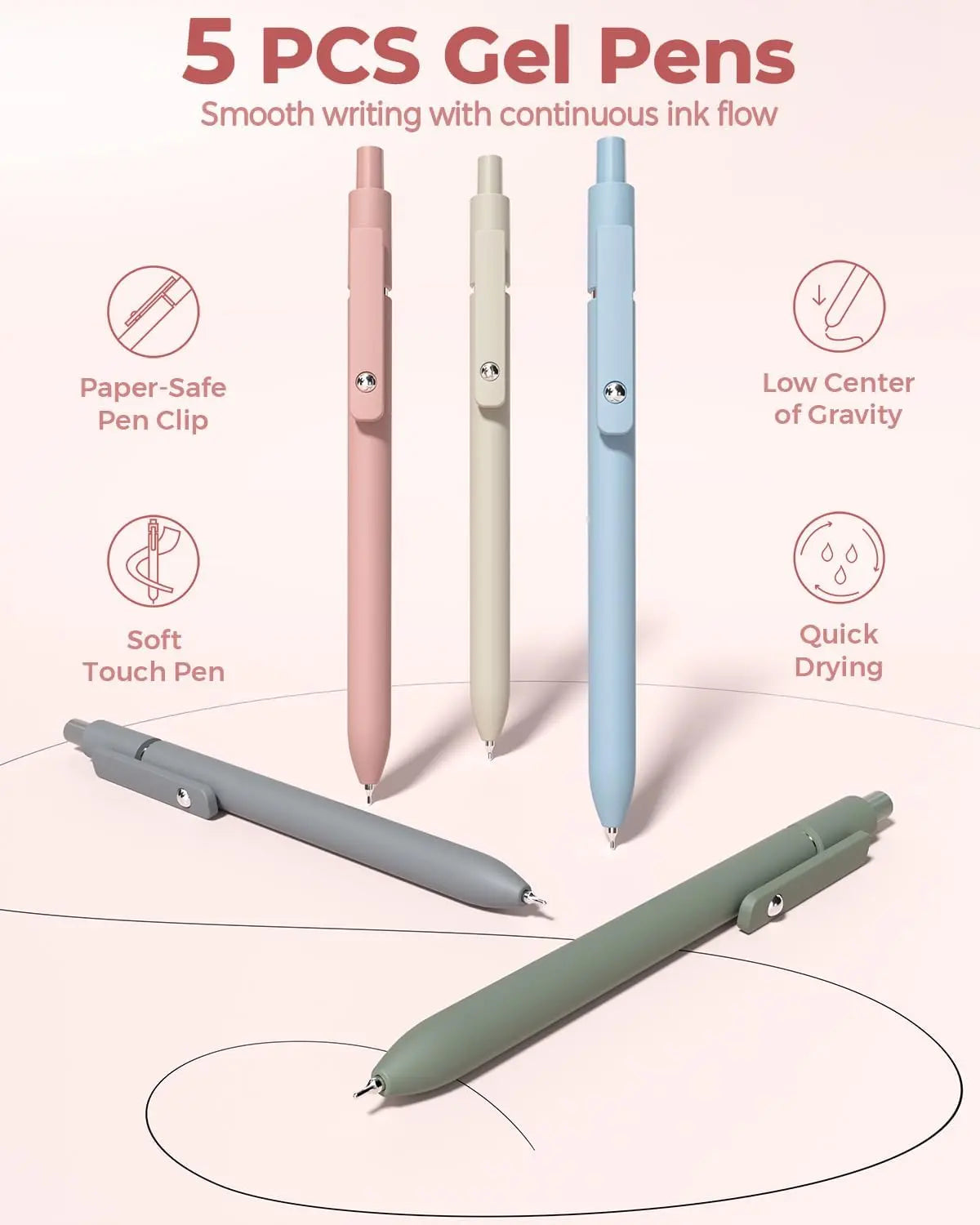 【Buy 1 Get Gift】back to school shopping Four Candies 56PCS Aesthetic School Supplies with Cute Pencil Case,6 Multicolor Pens,12 Pastel Highlighters, 5 Black Ink Gel Pens, 9 Mechanical Pencils for Student Essentials,girly office supplies,Writing Stationery