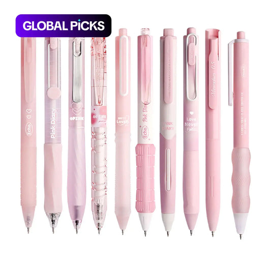 10pcs/set Retractable Quick-Dry Black Ink Gel Pens, Student School Writing Pen, College Student Pen, Note Taking Pens, Office Stationery & Supplies #GLOBAL PICKS