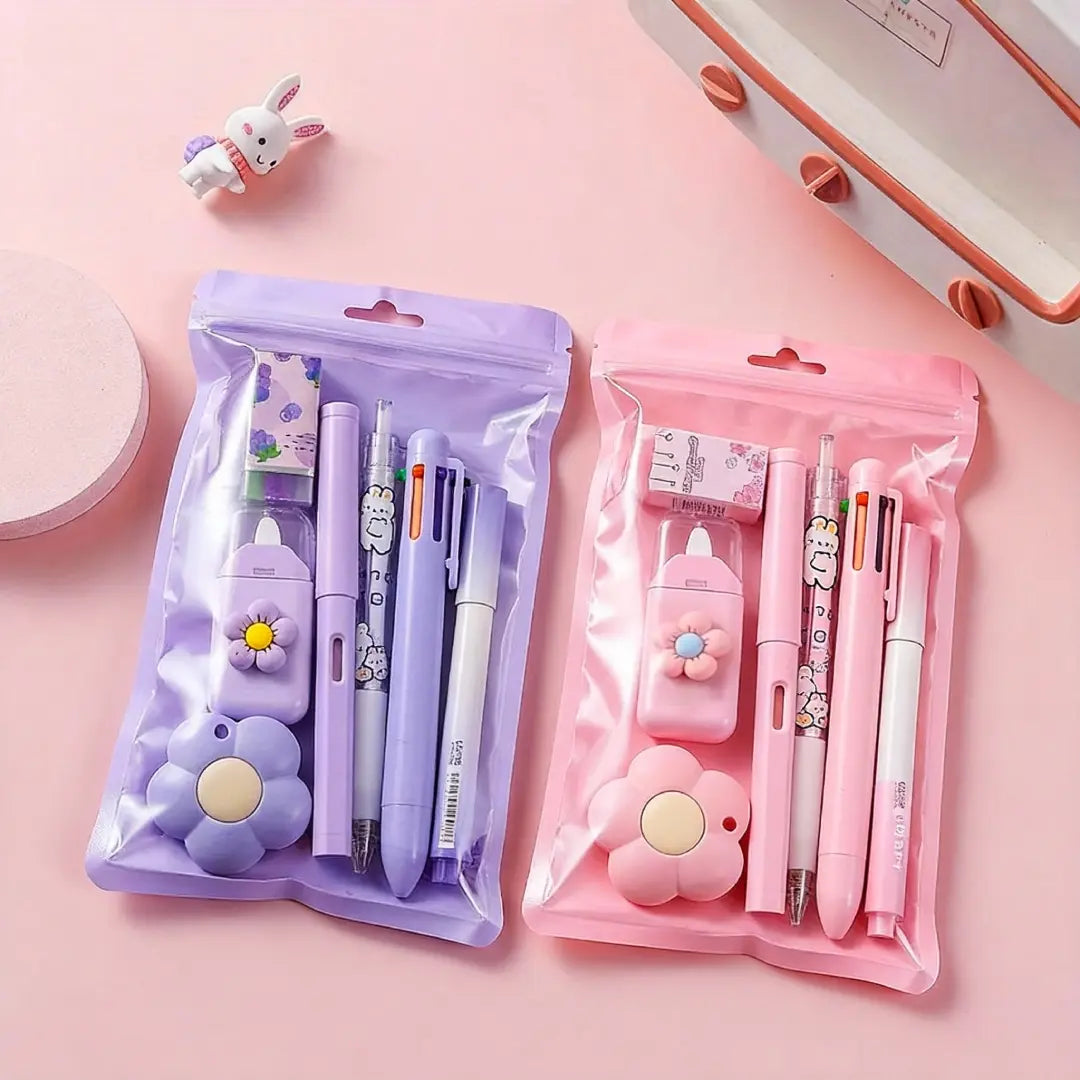 Cute Stationery Set, 1/2/4 Sets Writing Essentials Set, Pen Set, School Supplies Gift for Student & Stationery Supplies for Home School Office, School Classroom Supplies, Homeschool Supplies, Study Supplies