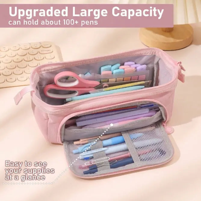 Nicpro Cute Stationery Set (78 PCS) - Back to School Haul with Pink Pencil Pouch, 12 Pastel Highlighters, 12 Color & Black Ink Gel Pens, 10 Mechanical Pencils (0.5/0.7/0.9/2.0mm), 6 Ballpoint Pens for College School Supplies