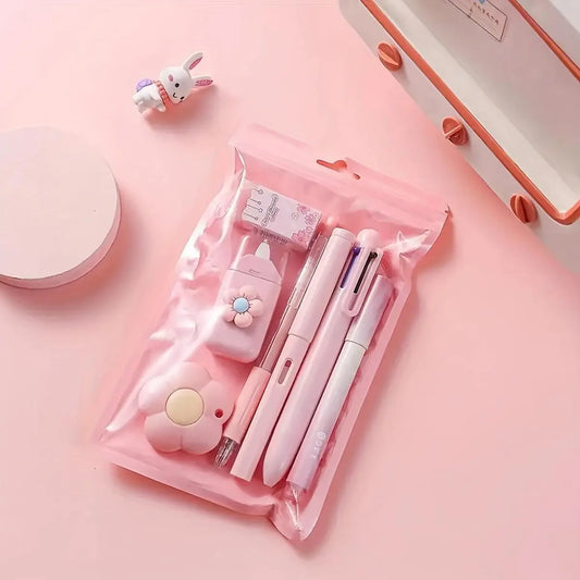 Cute Stationery Set, 1/2/4 Sets Writing Essentials Set, Pen Set, School Supplies Gift for Student & Stationery Supplies for Home School Office, School Classroom Supplies, Homeschool Supplies, Study Supplies