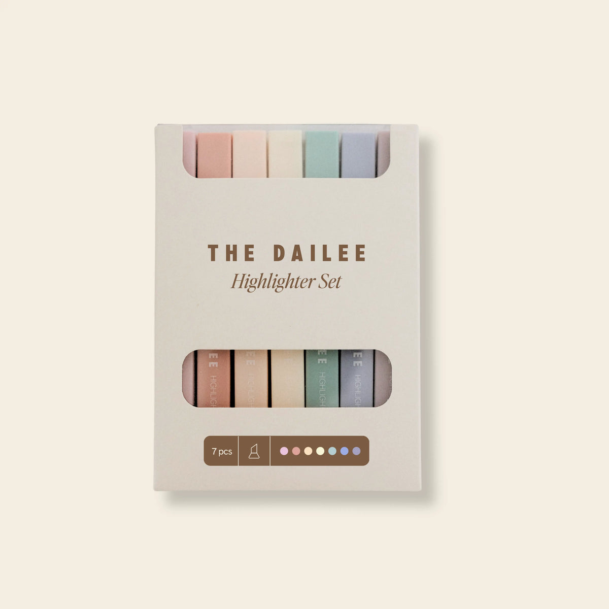 Pastel Aesthetic Highlighter Pack, Cute Felt-Tip Markers & Highlighters for Office Stationery Writing Needs